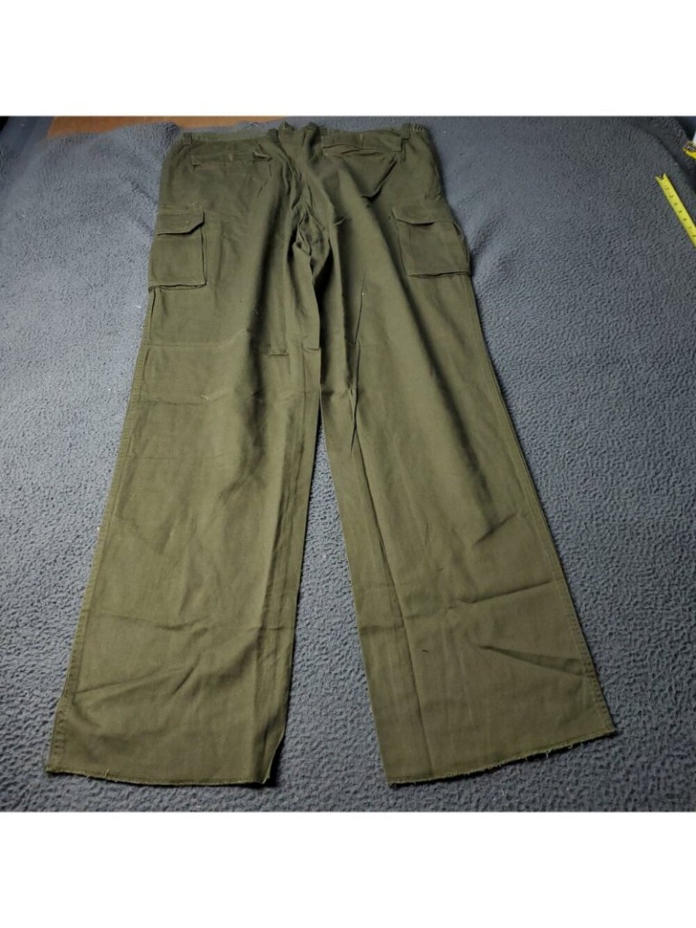 Boulder Creek Cargo Pants Mens 48 x 38 Big Tall Green Chino Khaki Y2K Cotton - Picture 4 of 9